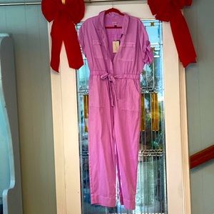 Farm Fashion outdoors Pink Ladies Overalls!  With tags.  Short sleeve